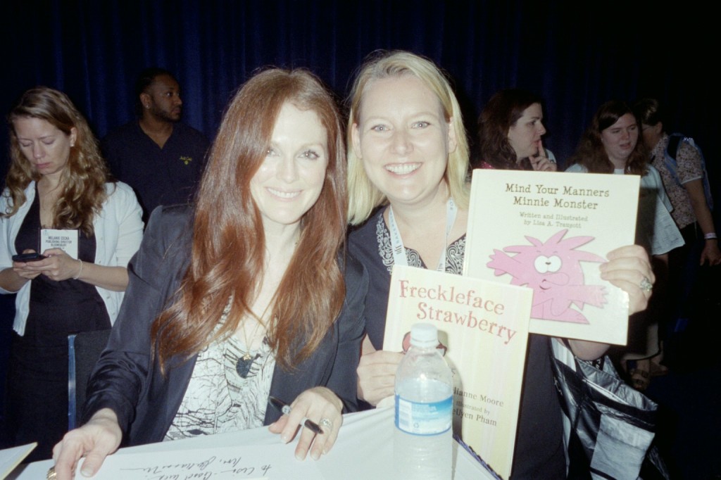 With Julianne Moore at a book signing