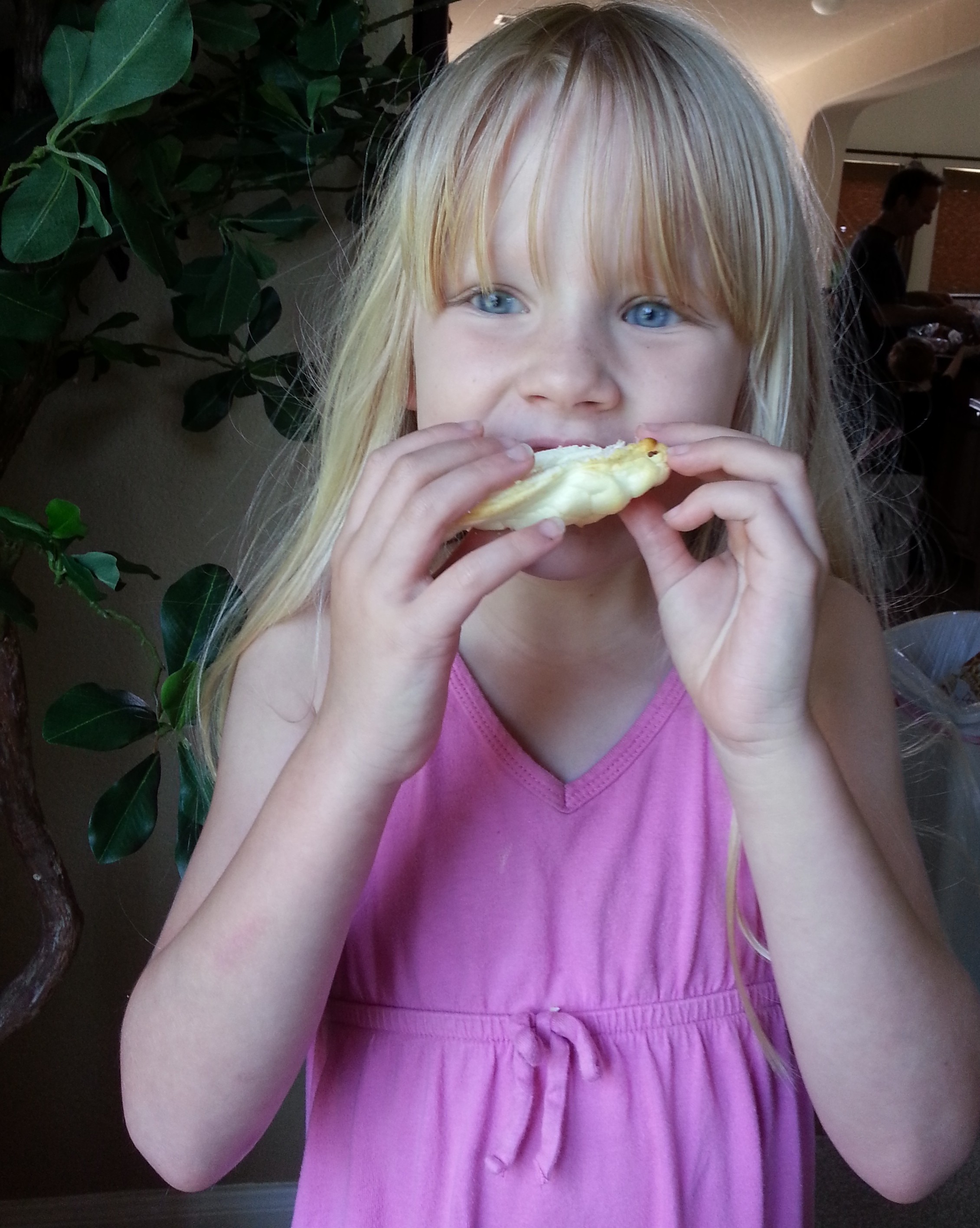 Rylee eating a cookie