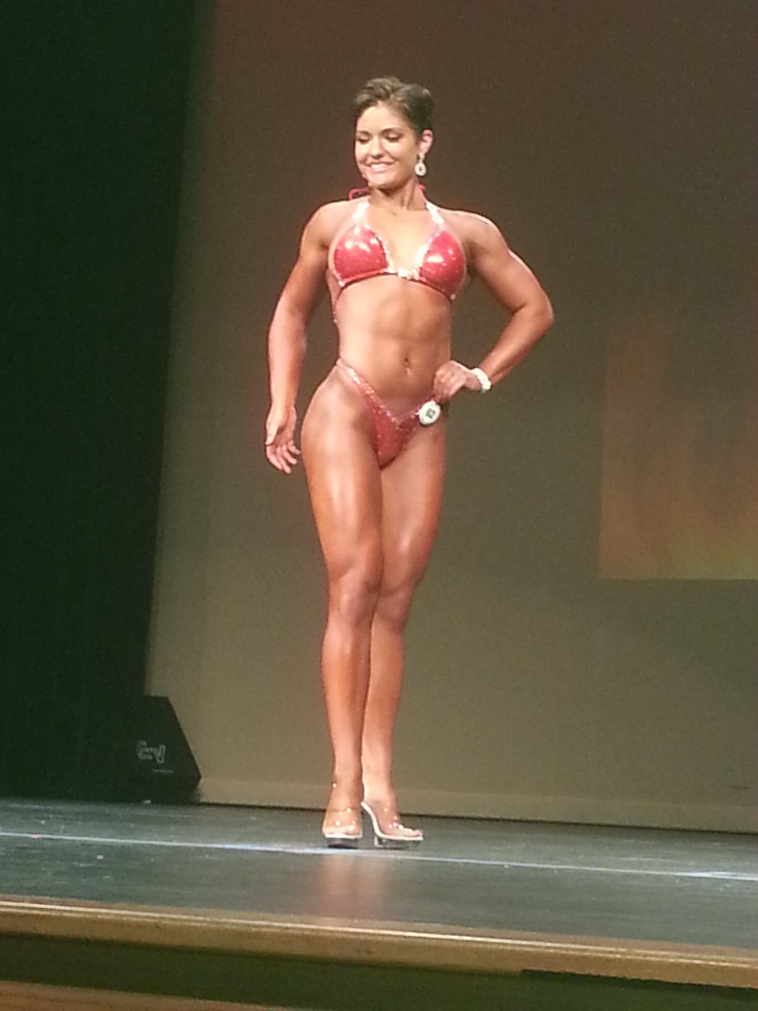 Onstage during pre-judging