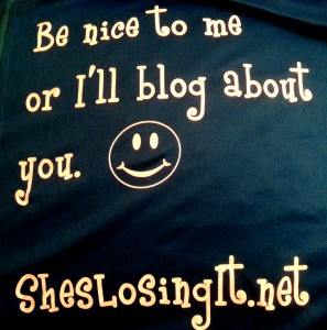 Be nice to me or I'll blog about you