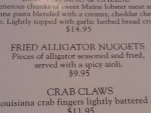 Fried alligator