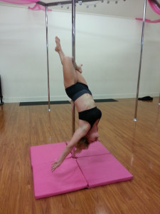 Learning how to do a pole invert.
