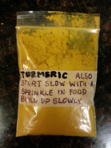 Some turmeric my father-in-law gave us