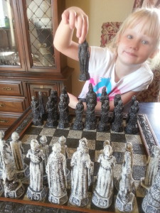 Rylee playing chess