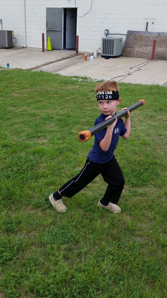 My son practicing ninja moves