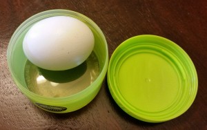 Egg fits into 150 cc jar