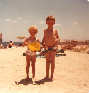 Me and my brother at the Jersey Shore, 1978
