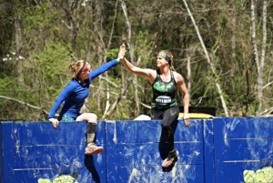 Haze and Brooke at an obstacle course race