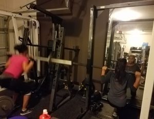 Mother-daughter client workout