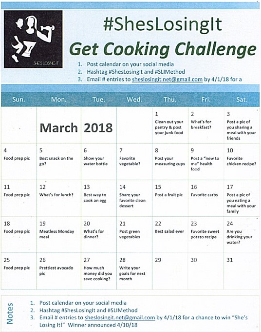 #ShesLosingIt Get Cooking Challenge